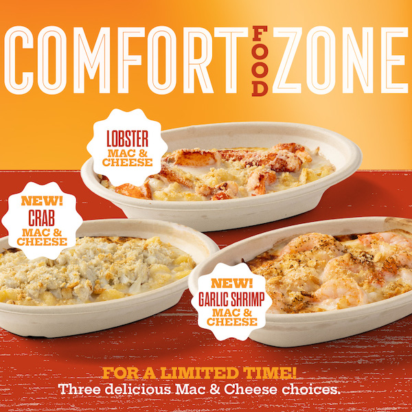 Try the new Lobster, Crab, and Garlic Shrimp Mac & Cheese options from Mason's